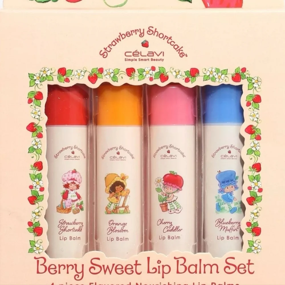 Celavi X Strawberry Shortcake Berry Sweet Lip Balm Set